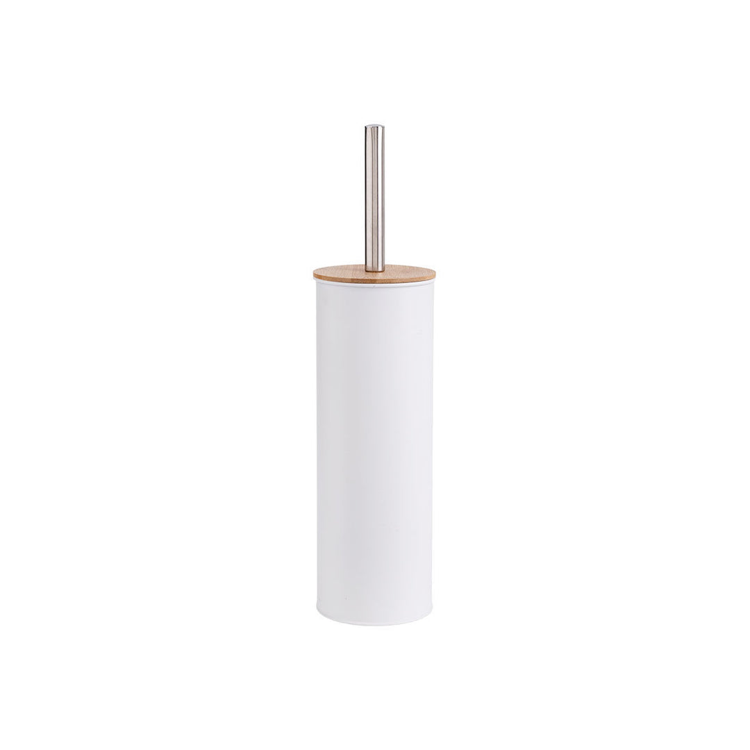 Πιγκάλ Μεταλλικό Λευκό Με Bamboo Καπάκι Essentials Estia