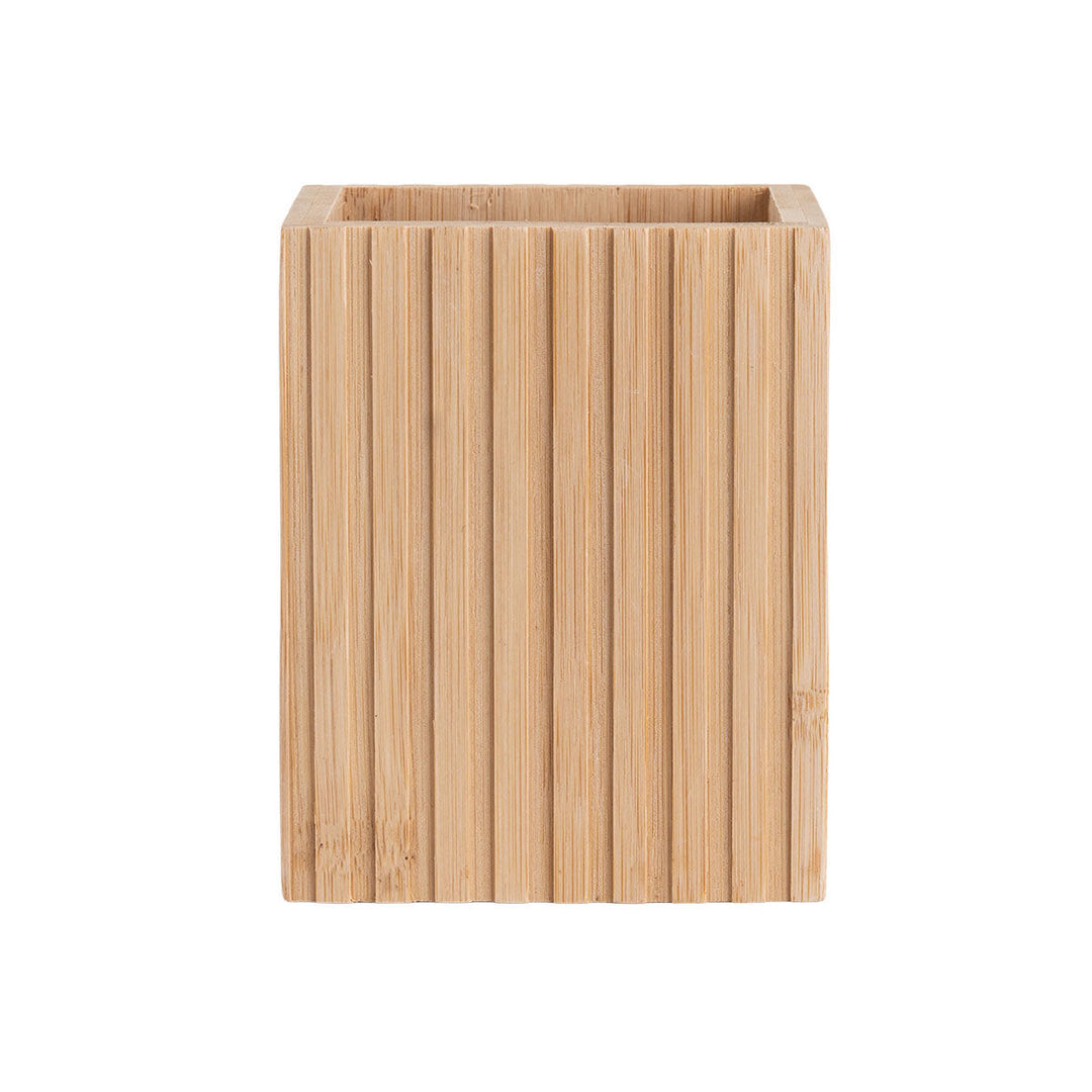 Estia Θήκη Οδοντόβουρτσας Τετράγωνη Ξύλινη Bamboo Essentials