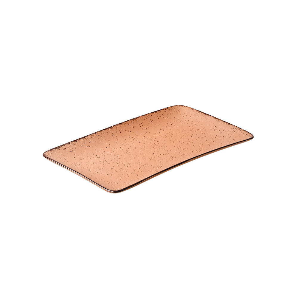 Πιατέλα Ορθογώνια Terra Πορσελάνινη 21x10.5cm Salmon Estia