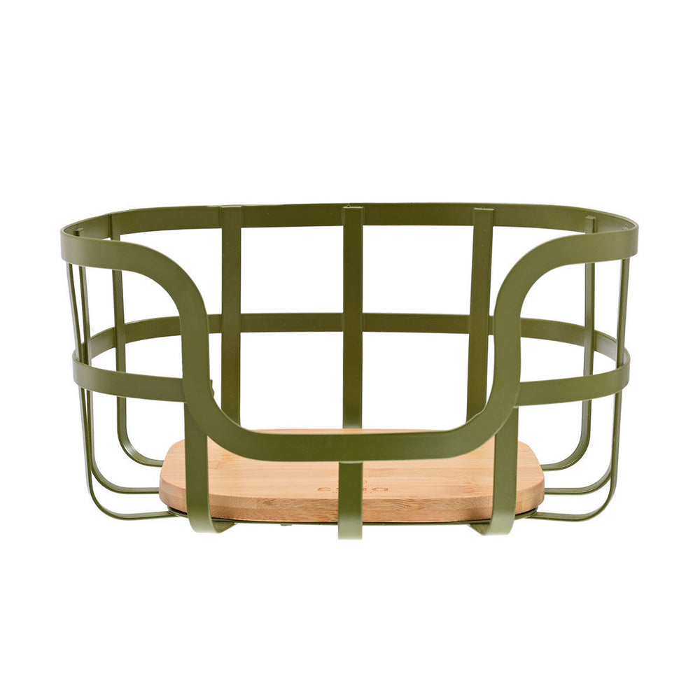 Φρουτιέρα Μεταλλική Λαδί 24x24 Bamboo Essentials Estia