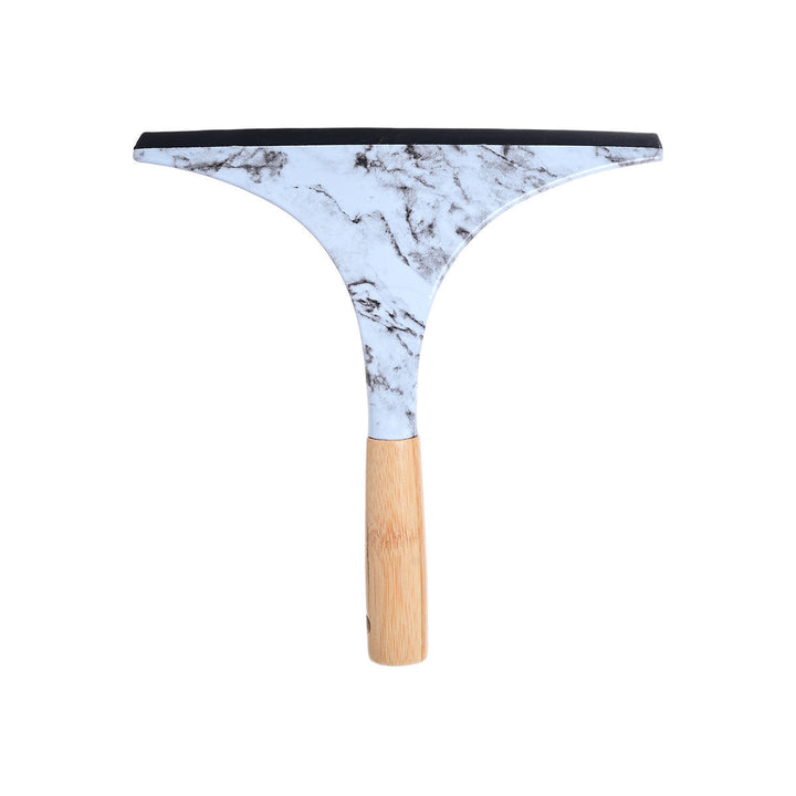 Καθαριστήρας τζαμιών χειρός Estia με marble λεπτομέρειες, ανθεκτικό λάστιχο και φυσική bamboo λαβή.