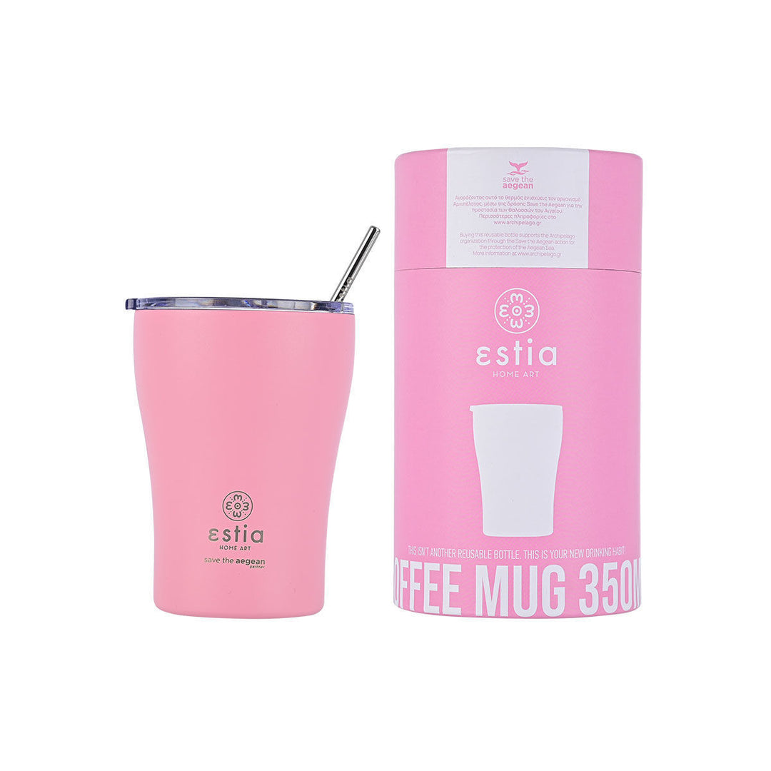 Estia Ποτήρι Θερμός Save The Aegean Ροζ Blossom Rose Coffee Mug