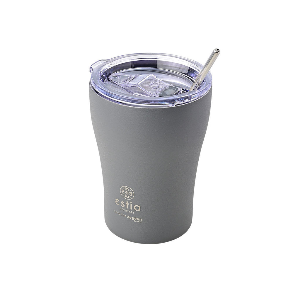 Estia Ποτήρι Θερμός Save The Aegean 350ml Γκρι Fjord Grey Coffee Mug
