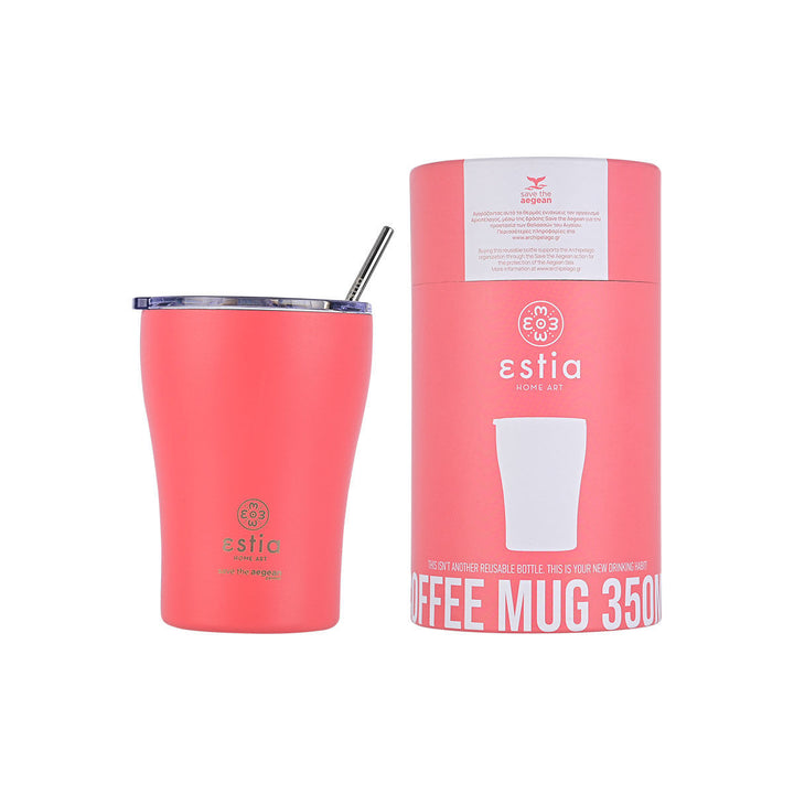 Estia Ποτήρι Θερμός Save The Aegean Κοραλί Fusion Coral Coffee Mug