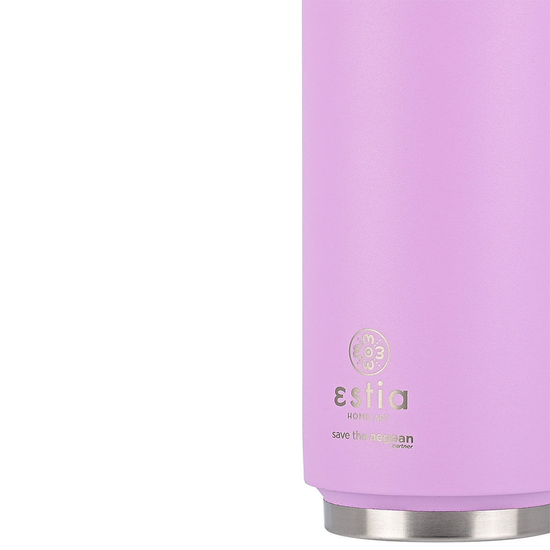 Estia Ποτήρι Θερμός Με Καλαμάκι Save The Aegean 500ml Λιλά Lavender Purple Travel Cup