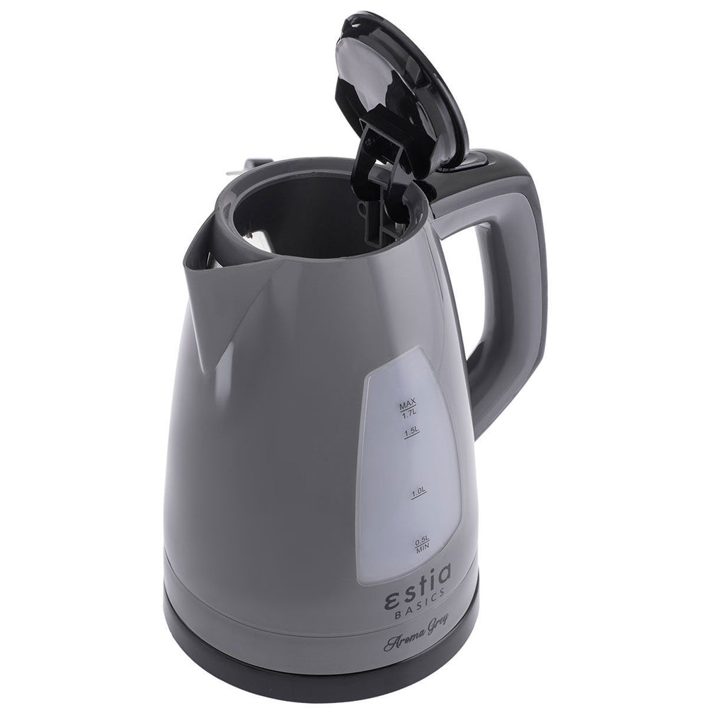 Βραστήρας 1.7lt Aroma Γκρι Πλαστικός 2200W Estia