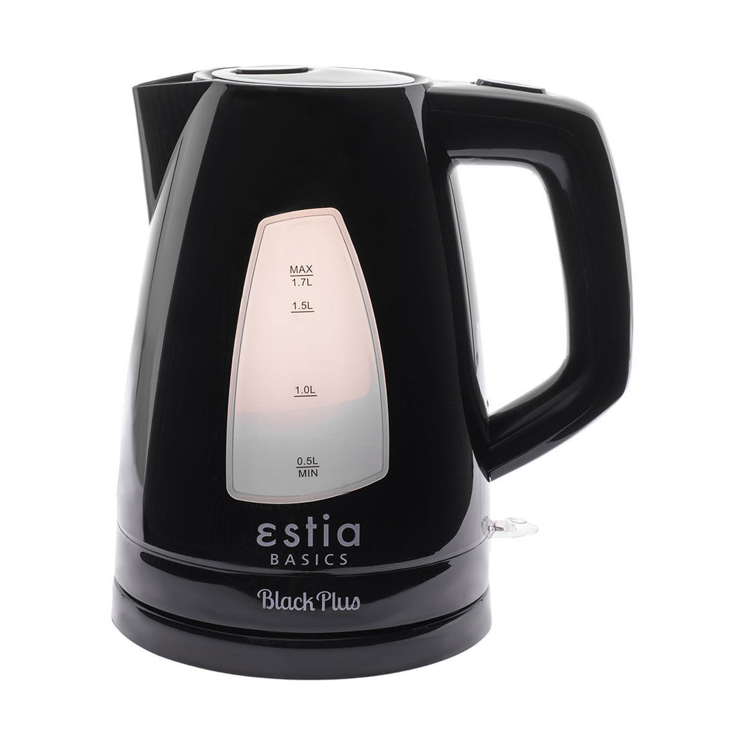 Βραστήρας 1.7lt Black Plus Μαύρος Πλαστικός 2200W Estia