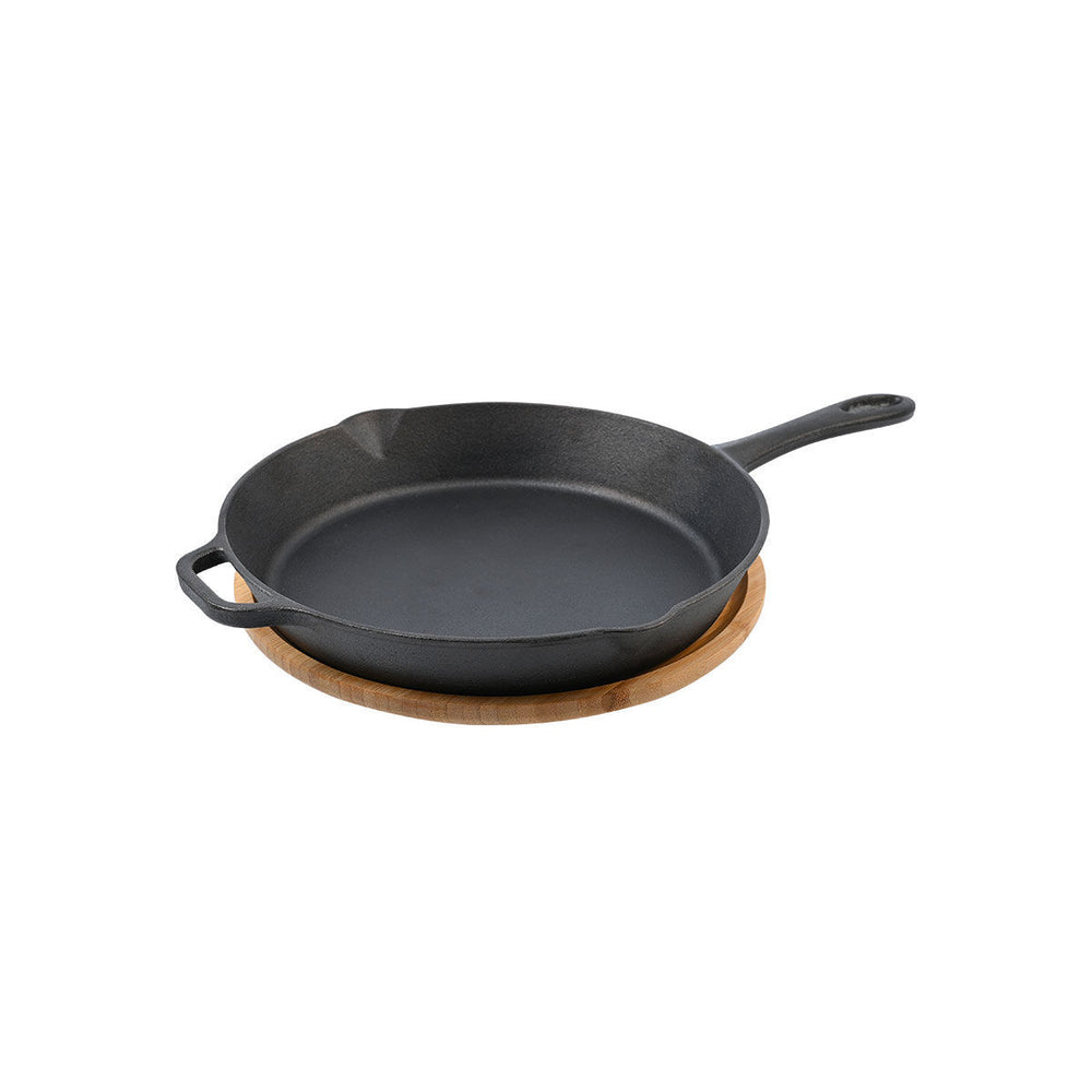 Βάση Για Μαντεμένιο Τηγάνι Ξύλινη 28.5cm Iron Estia