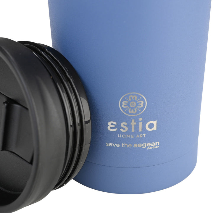 Estia Ποτήρι Θερμός Save The Aegean 350ml Μπλε Denim Blue Travel Mug