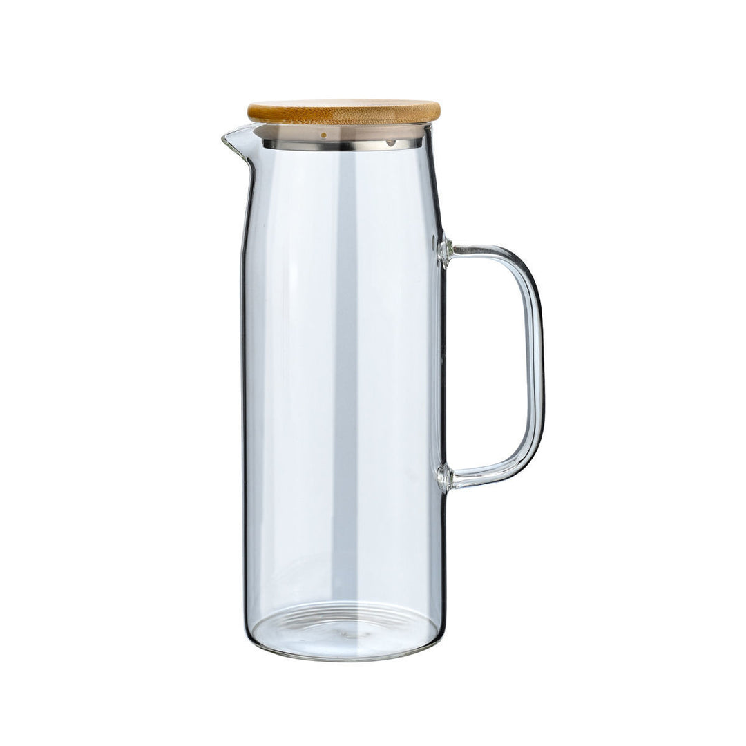 Κανάτα Bamboo Essentials Γυάλινη 1500ml με Καπάκι Estia