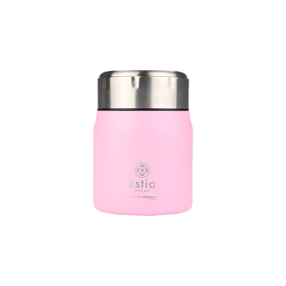 Estia Φαγητοδοχείο Θερμός Με Κουτάλι Save The Aegean 0.5lt Ροζ Blossom Rose Lunch Pot