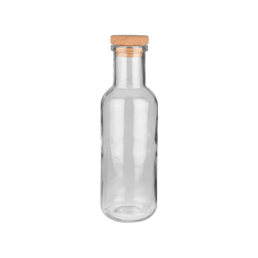 Μπουκάλι Γυάλινο 1000ml με Καπάκι Φελλού Γκρι Estia