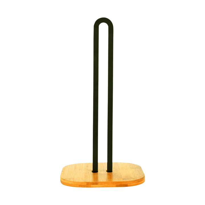 Όρθια βάση για ρολό κουζίνας Bamboo Essentials Estia με μοντέρνο μεταλλικό σχεδιασμό σε μαύρο χρώμα.