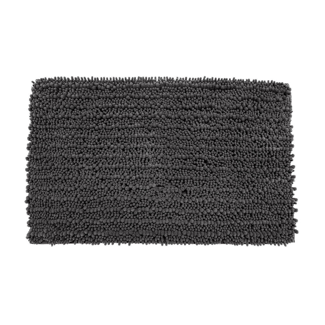 Πατάκι Μπάνιου Πολυεστέρα Ανθρακί 80x50cm Shaggy Estia
