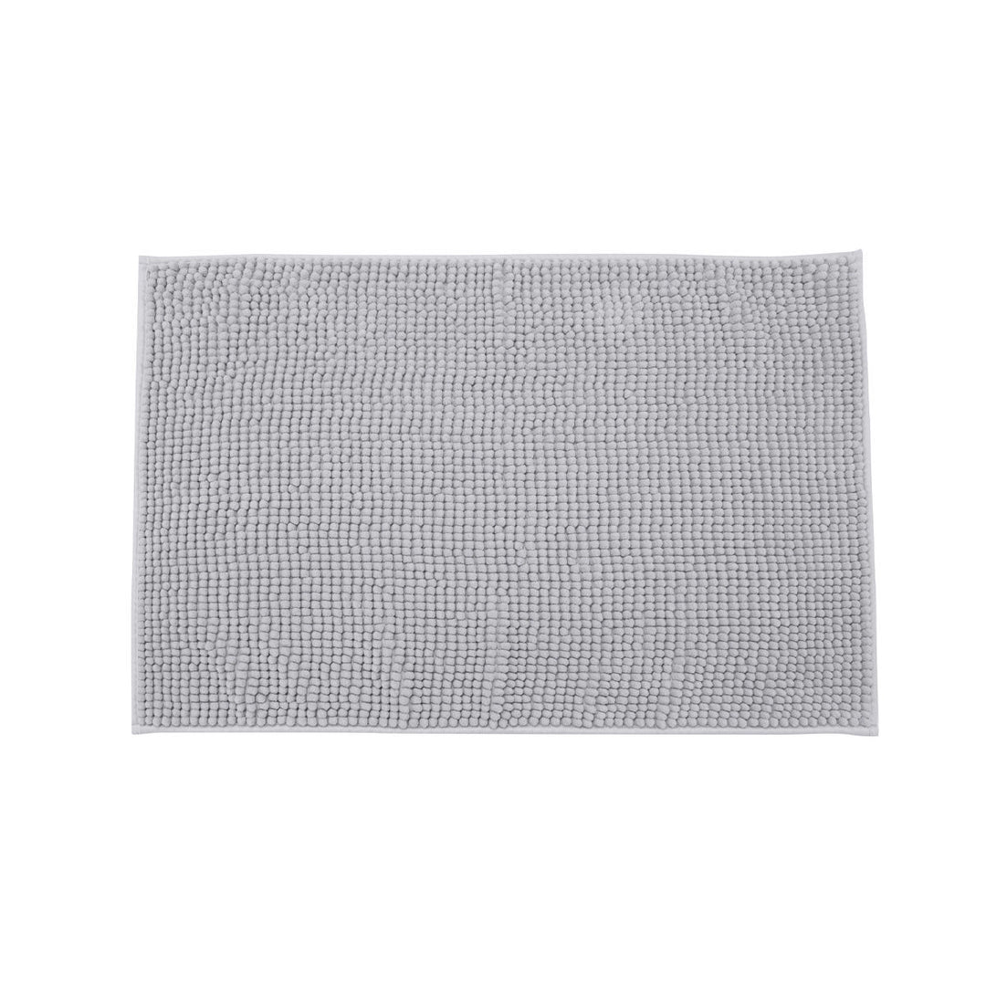 Πατάκι Μπάνιου Πολυεστέρα Ανοιχτό Γκρι 80x50cm Beads Estia