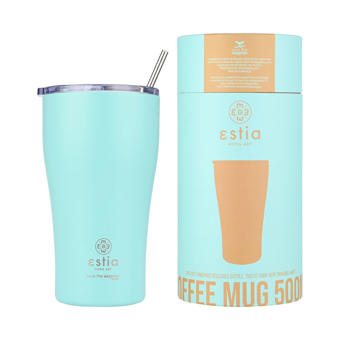 Estia Ποτήρι Θερμός Save The Aegean Πράσινο Bermuda Green Coffee Mug