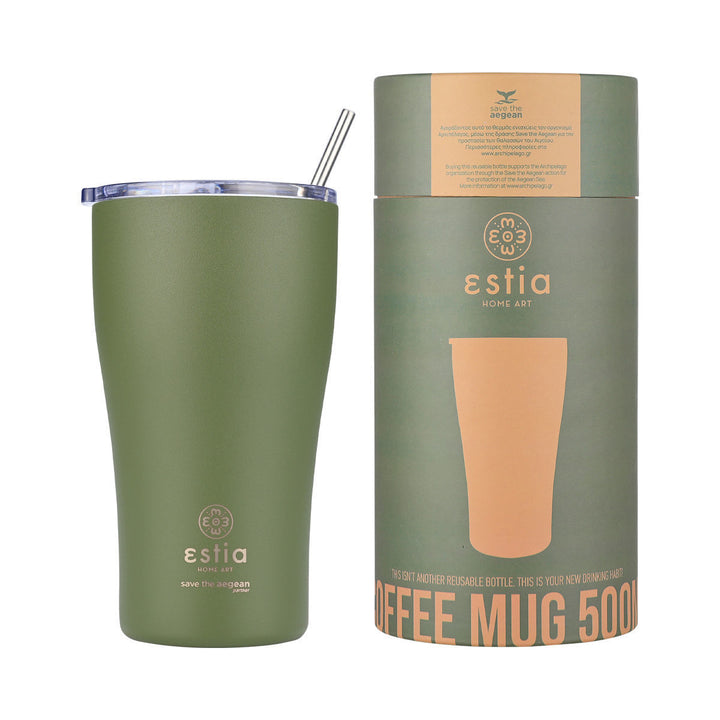 Estia Ποτήρι Θερμός Save The Aegean Πράσινο Forest Spirit Coffee Mug