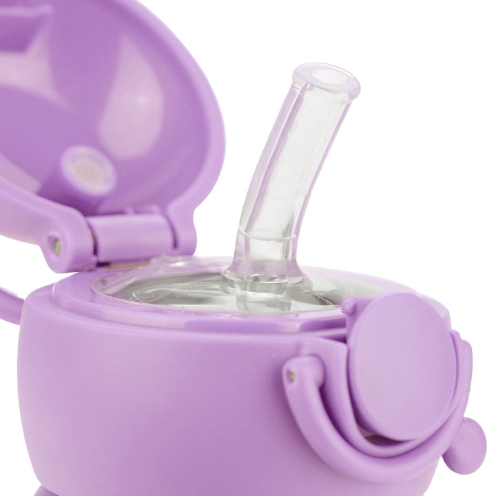 Estia Θερμός Παιδικό Με Καλαμάκι 350ml Μωβ Με Σχέδια Ocean Buddies