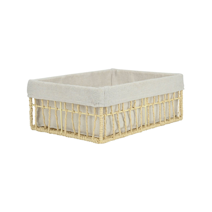 Καλάθι Αποθήκευσης & Οργάνωσης Μπεζ 32x24x12cm Nest Estia
