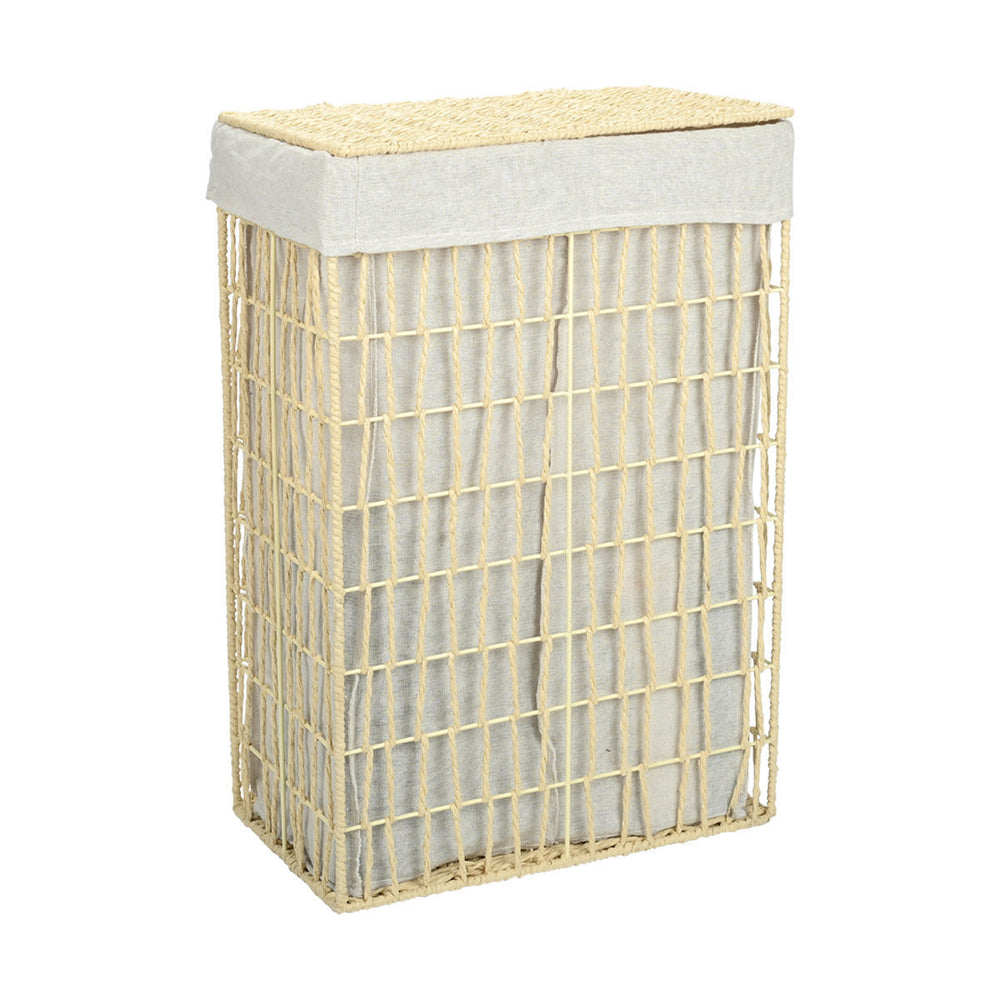 Καλάθι Απλύτων Nest 2 Θέσεων 37x22x55cm Μπεζ Estia