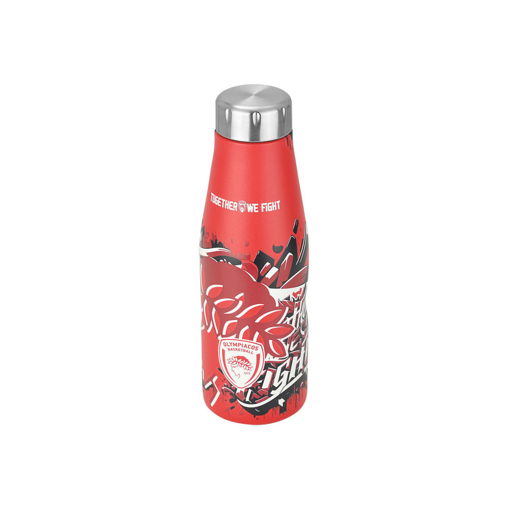 Estia Μπουκάλι Θερμός 500ml Κόκκινο Ολυμπιακός Edition Together We Fight Travel Flask