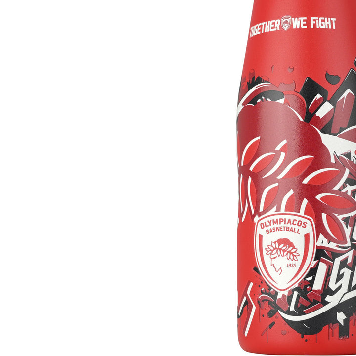 Estia Μπουκάλι Θερμός 500ml Κόκκινο Ολυμπιακός Edition Together We Fight Travel Flask