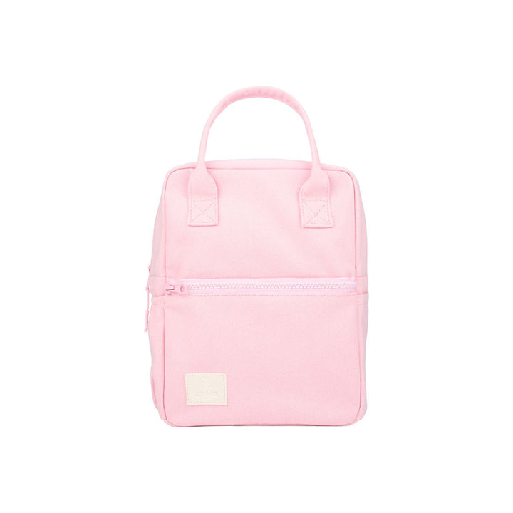 Ροζ ισοθερμικό lunch bag με μπροστινή τσέπη και διπλές χειρολαβές.