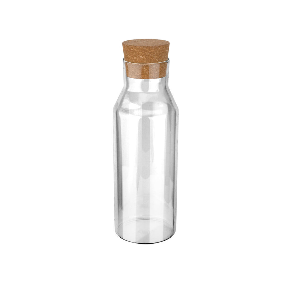 Διάφανο γυάλινο μπουκάλι 1200ml με φελλό, με κομψό σχήμα και απλές γραμμές, ιδανικό για υγρά τρόφιμα.