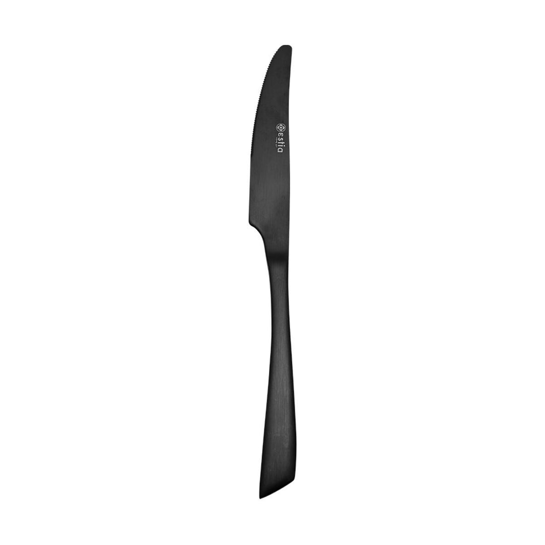 Μαχαίρι Φαγητού Edge Black Ανοξείδωτο Ατσάλι Μαύρο Mat Estia