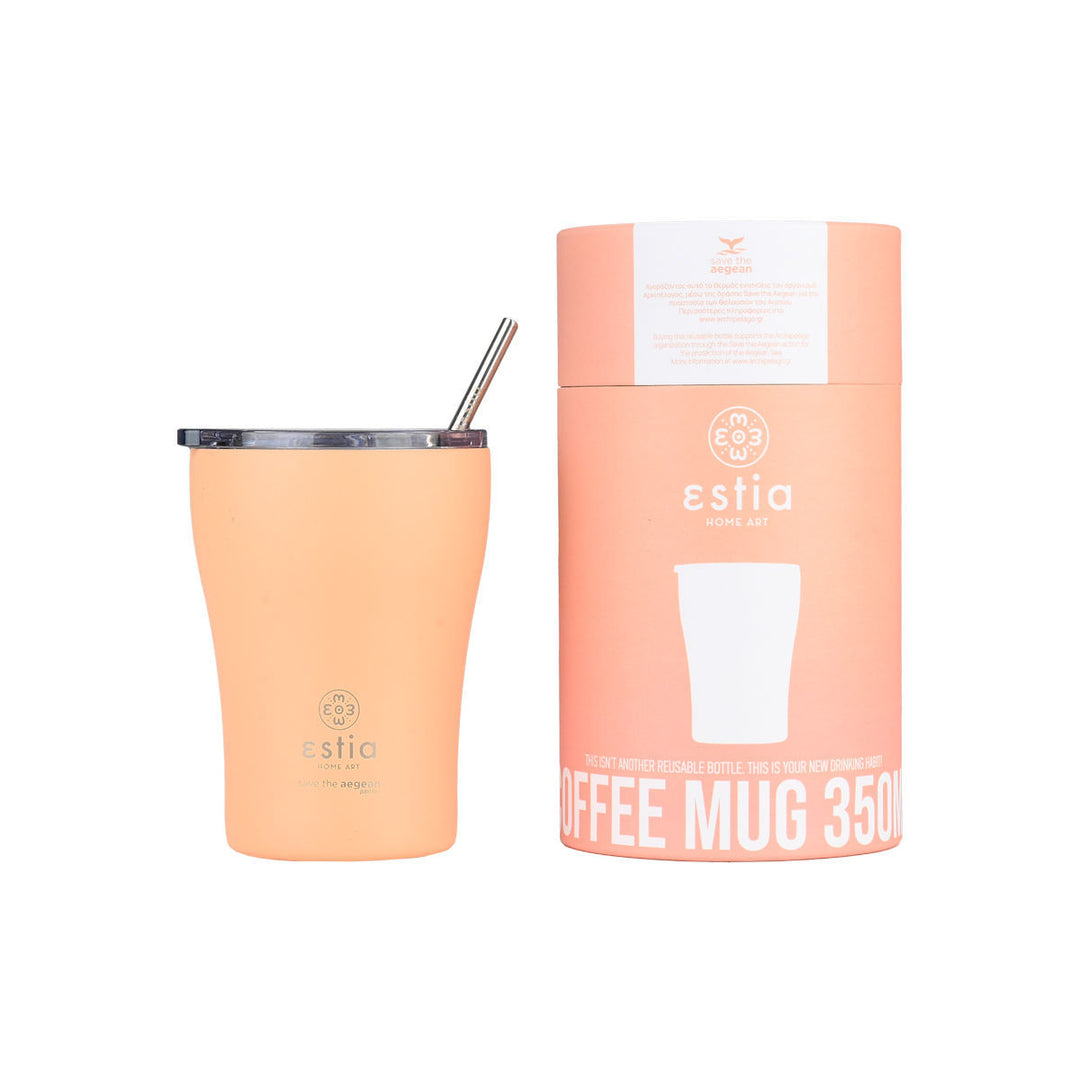 Estia Ποτήρι Θερμός  Save The Aegean Σομόν Peach Fuzz Coffee Mug