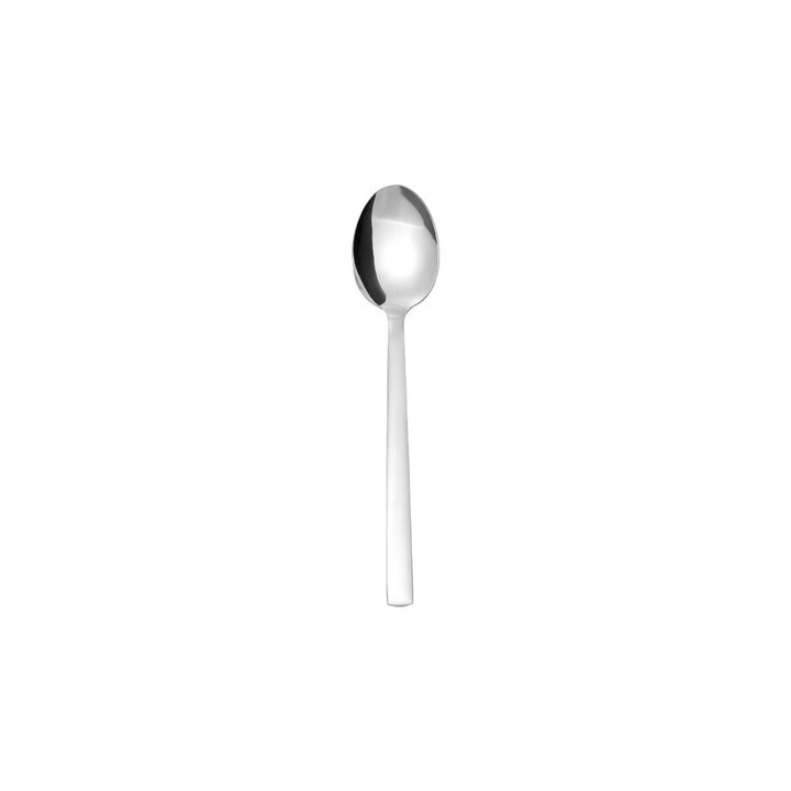Κουτάλι cappuccino Prestige Silver από ανοξείδωτο ατσάλι 18/0 με γυαλιστερή επιφάνεια σε λευκό φόντο.