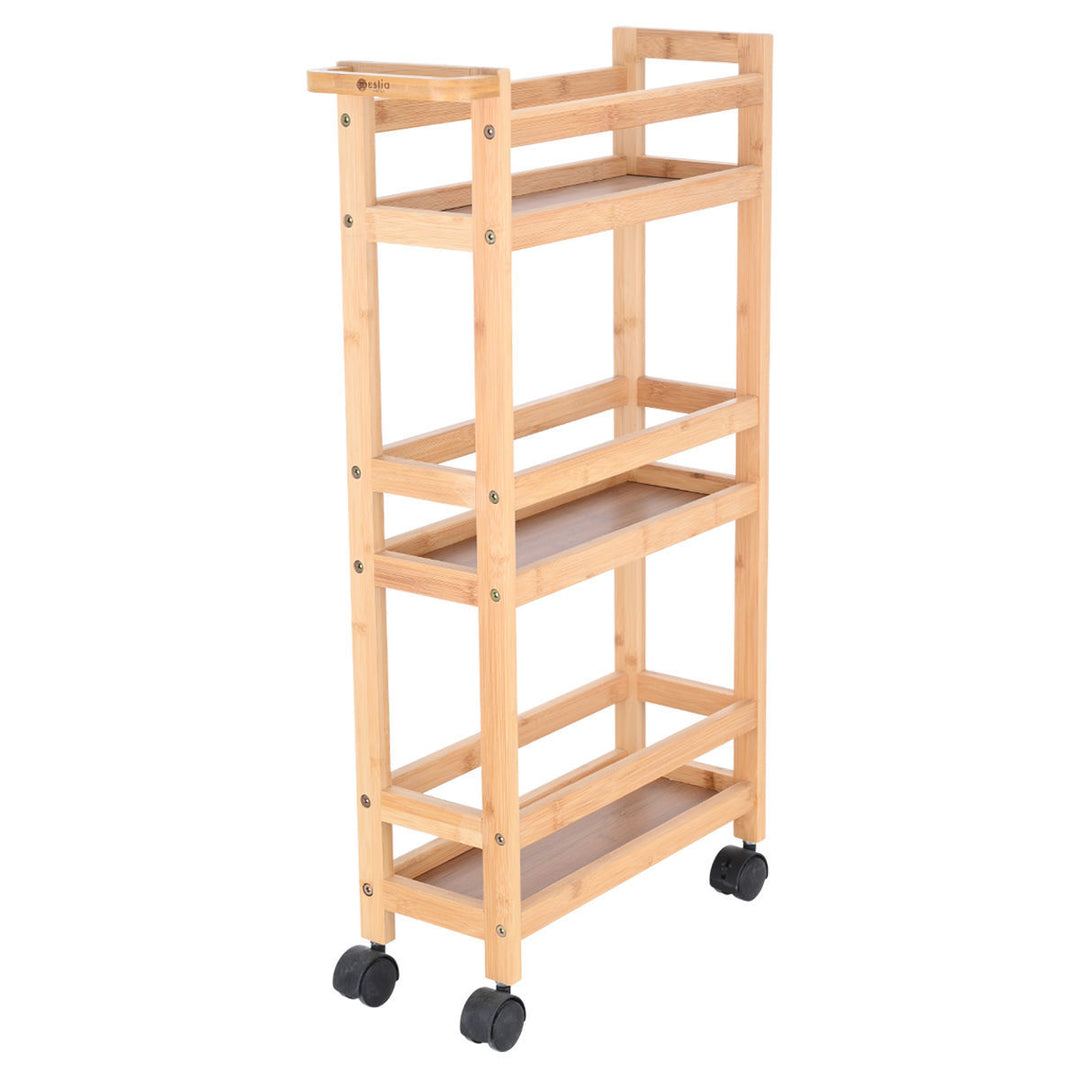 Τρόλεϊ Οργάνωσης Bamboo Essentials 3 Επιπέδων 36X15X74cm Estia