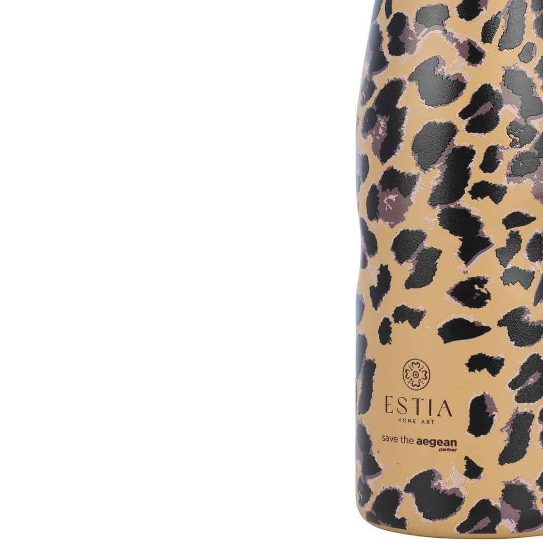 Estia Μπουκάλι Θερμός Save The Aegean 500ml Animal Print Λεοπάρ Spotted Prowl Travel Flask