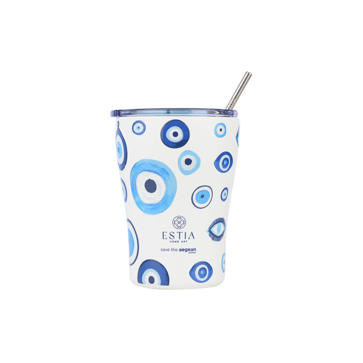 Επαναχρησιμοποιούμενο coffee mug Spirit of Luck Estia με σχέδιο μπλε ματάκια 350ml