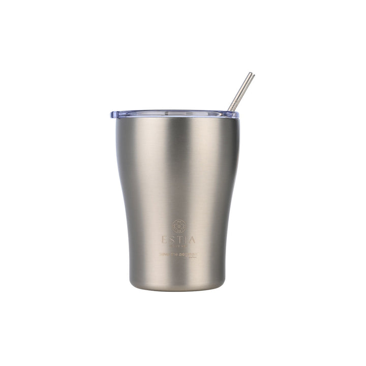 Estia Ποτήρι Θερμός  Save The Aegean 350ml Ασημί Inox Steel Flow Coffee Mug