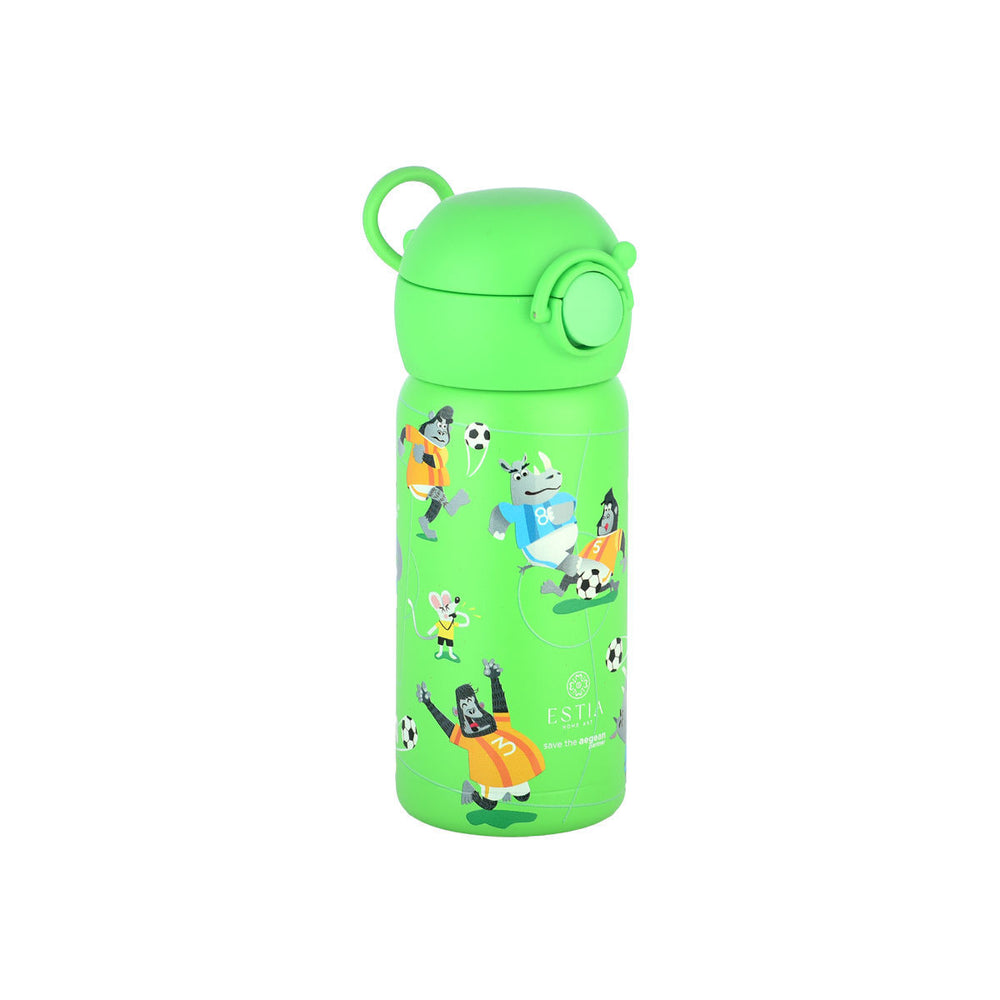 Estia Θερμός Παιδικό Με Καλαμάκι 350ml Πράσινο Jungle Kick
