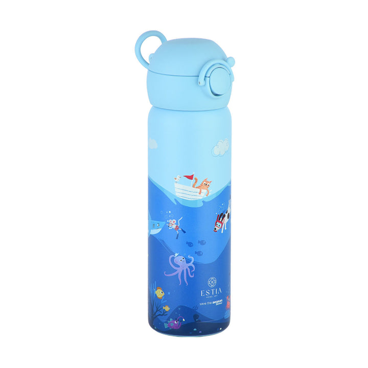 Estia Θερμός Παιδικό Με Καλαμάκι 500ml Μπλε Ocean Play