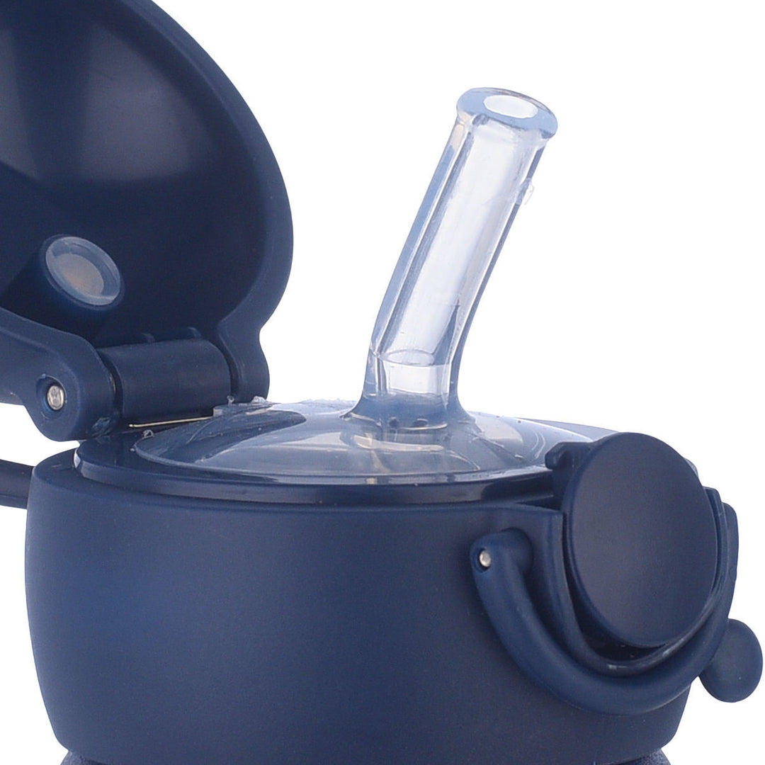 Estia Θερμός Παιδικό Με Καλαμάκι 500ml Μπλε Σκούρο Με Σχέδιο Διάστημα Solar Jump