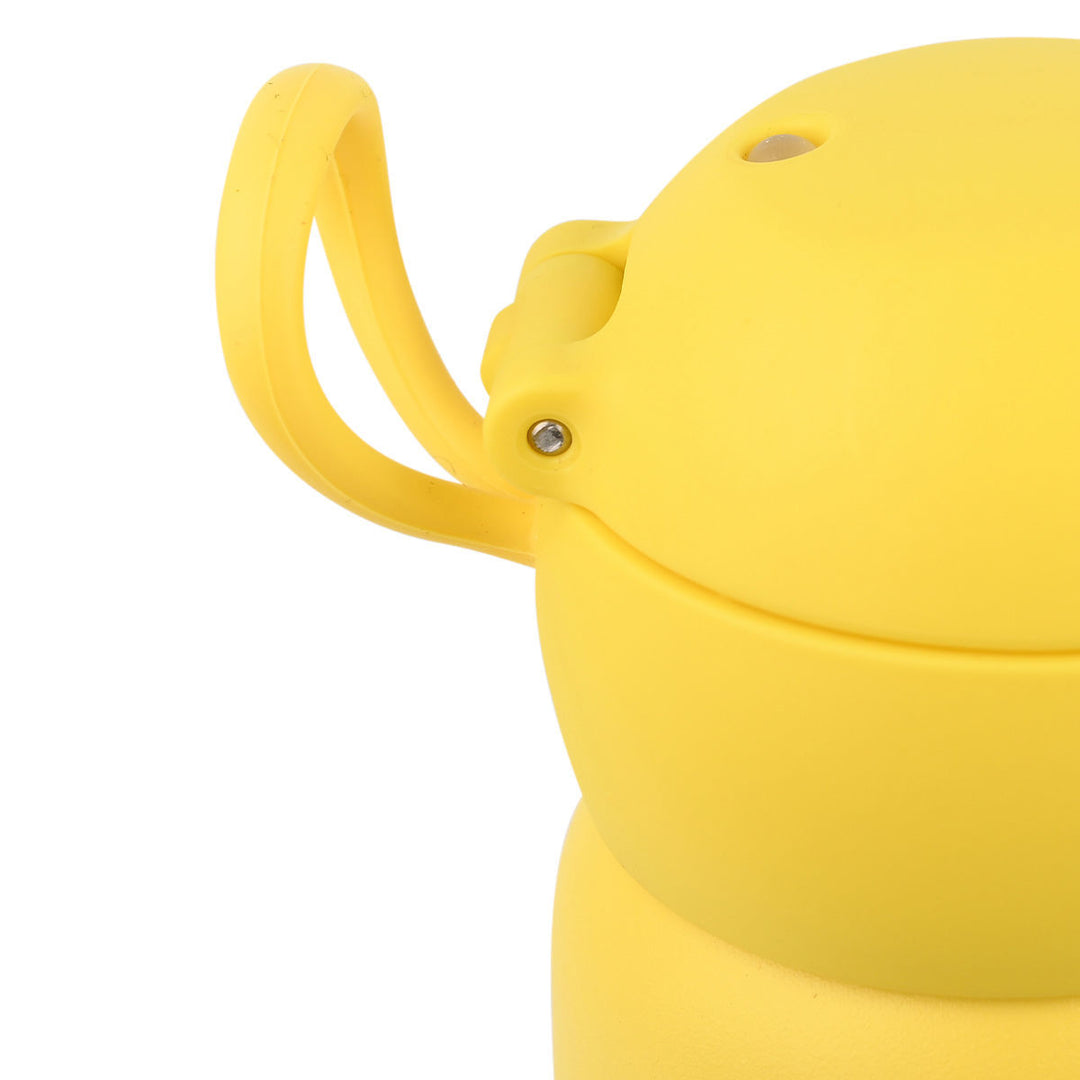 Estia Θερμός Παιδικό Με Καλαμάκι 500ml Κίτρινο Με Σχέδιο Κάστρο & Δεινοσαύρους Fortress Dragon