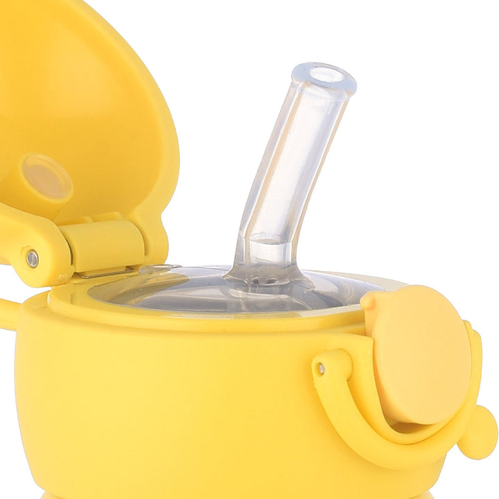 Estia Θερμός Παιδικό Με Καλαμάκι 500ml Κίτρινο Με Σχέδιο Κάστρο & Δεινοσαύρους Fortress Dragon