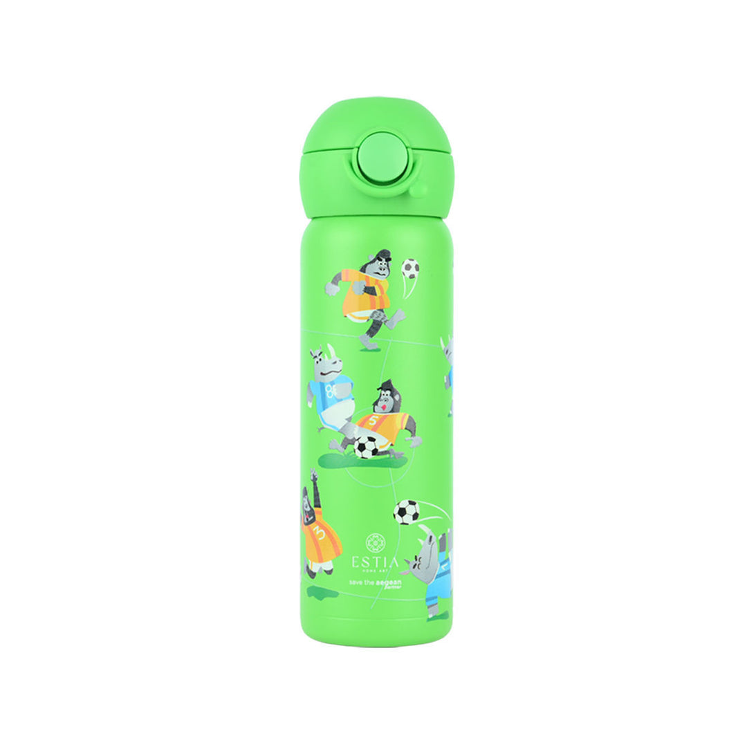 Estia Θερμός Παιδικό Με Καλαμάκι 500ml Πράσινο Jungle Kick
