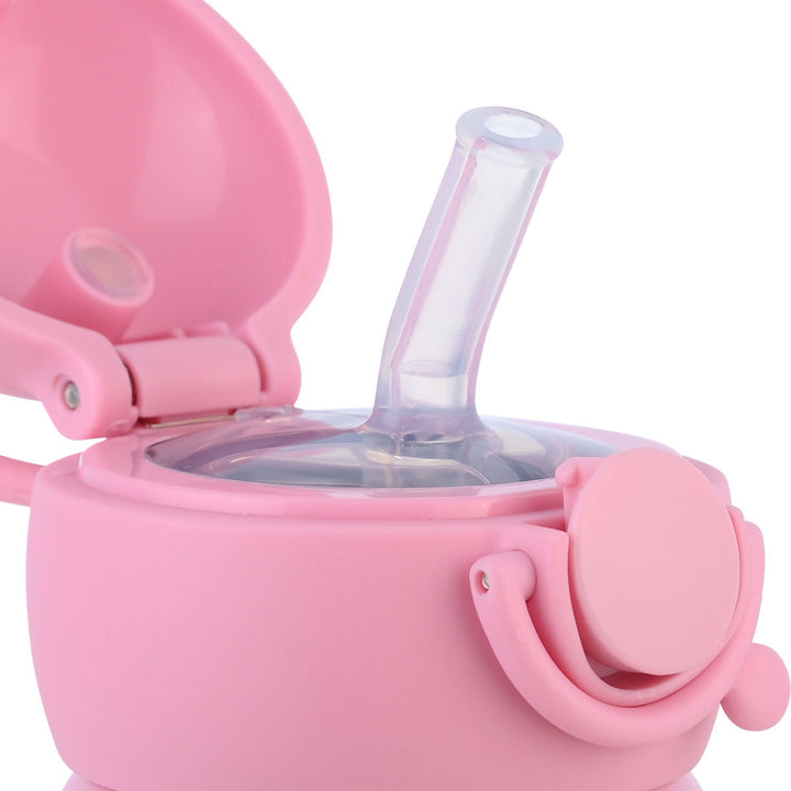 Estia Θερμός Παιδικό Με Καλαμάκι 500ml Ροζ Με Σχέδιο Αερόστατο Love Ascend