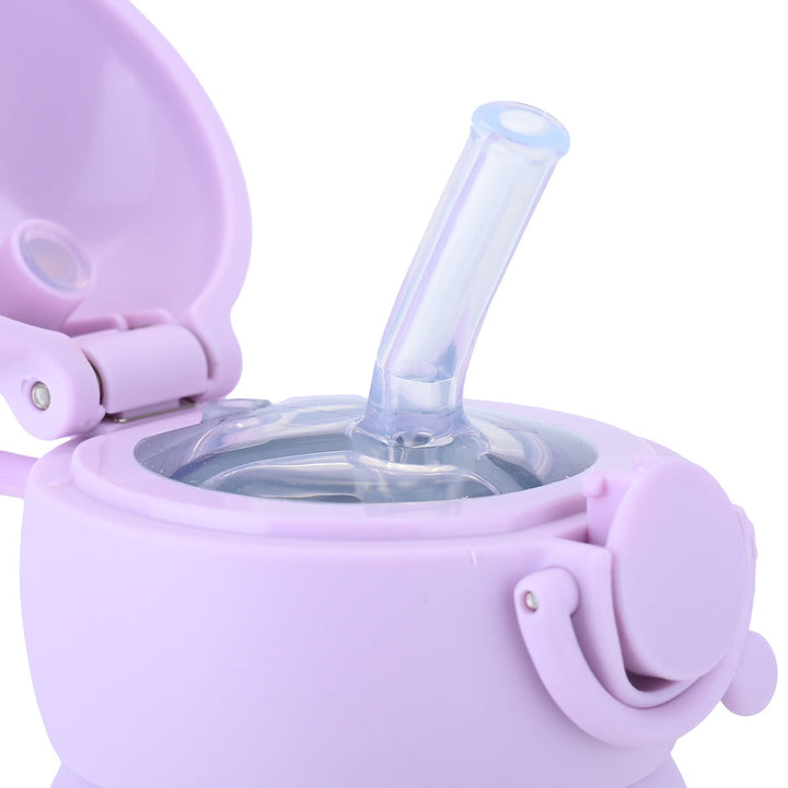 Estia Θερμός Παιδικό Με Λαβές Και Καλαμάκι 500ml Μωβ Fairy Tales