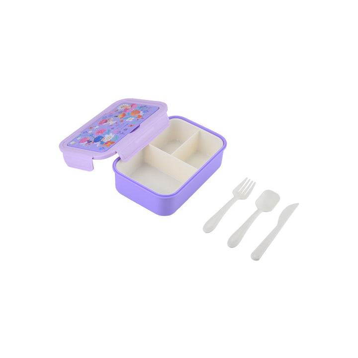 Τάπερ Estia Παιδικό Με 3 Αποσπώμενες Θήκες 1400ml Μωβ Fairy Tales
