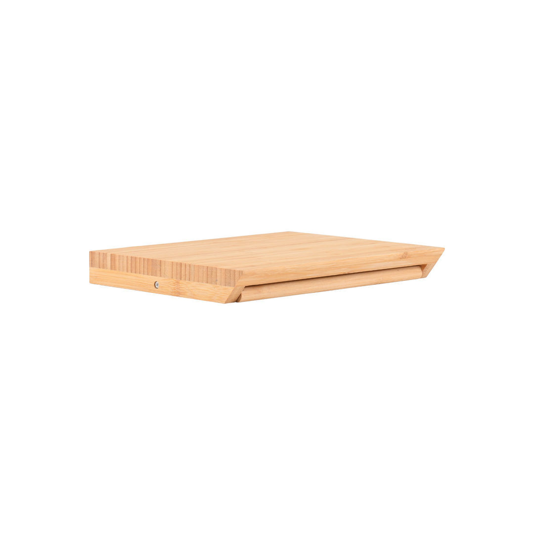 Ξύλινη μαγνητική βάση μαχαιριών Bamboo Essentials Estia χωρίς μαχαίρια, με λιτό σχεδιασμό και φυσική απόχρωση bamboo σε λευκό φόντο.