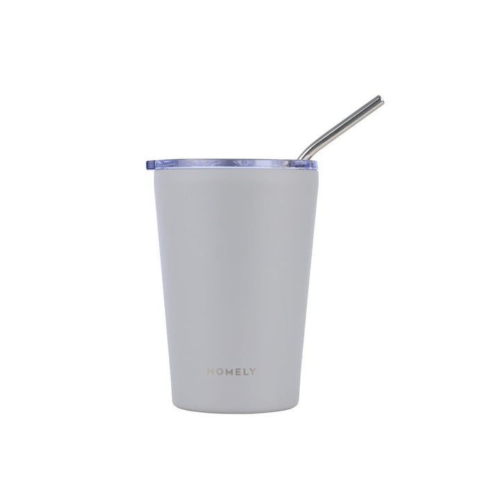 Estia Ποτήρι Θερμός Mug Homely 400ml Γκρι Pebble Gray Coffee Mug