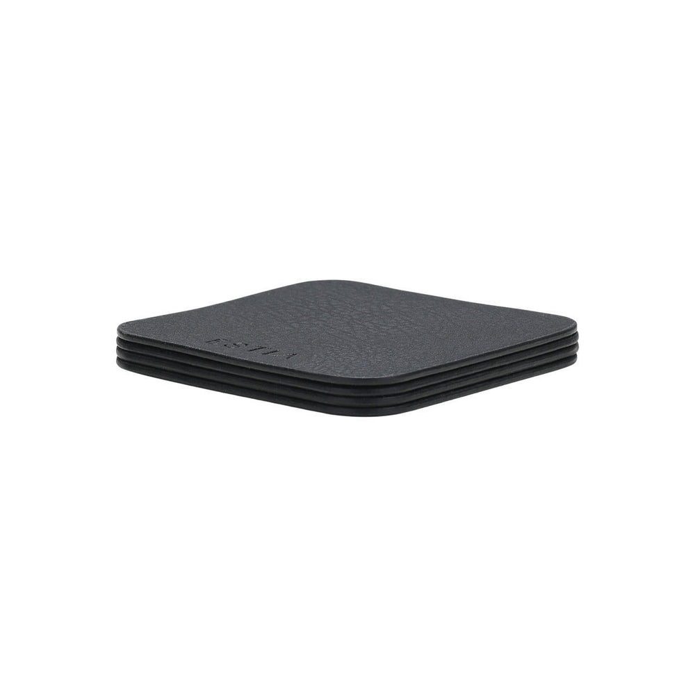 Σουβέρ Μαύρο Από Πλαστικό Σετ 4τμχ 10x10cm Allure Estia