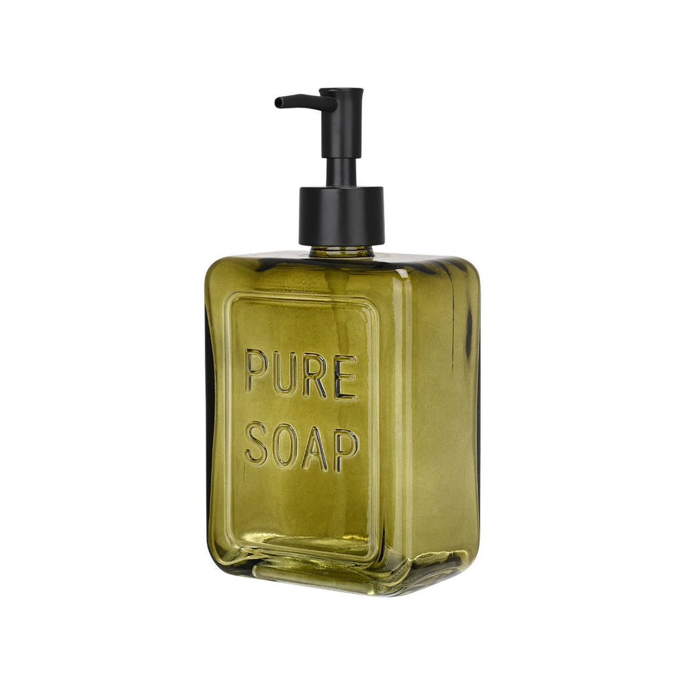 Αντλία Σαπουνιού Pure Soap Γυάλινη 520ml Πράσινη Estia