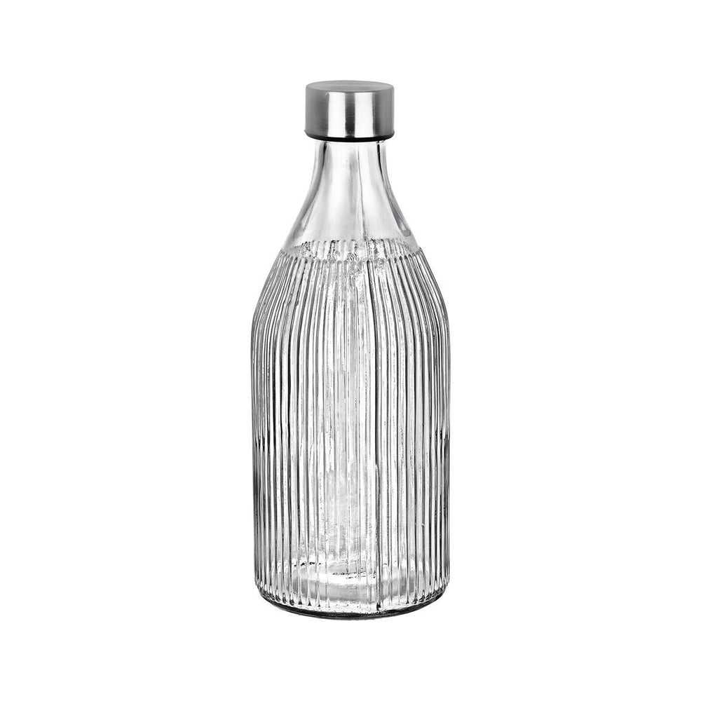 Μπουκάλι Γυάλινο 1000ml Με Ανοξείδωτο Καπάκι Homely