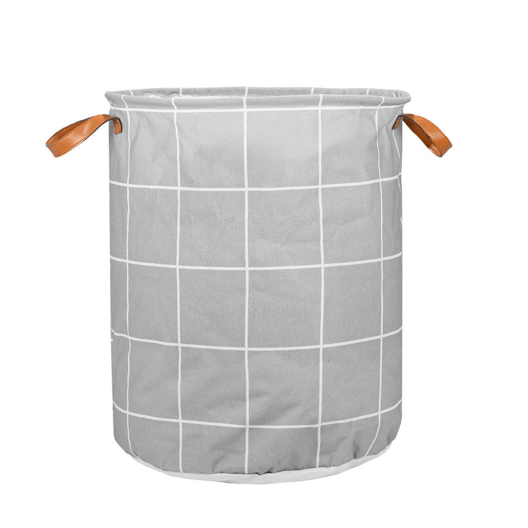 Καλάθι Άπλυτων Checkered 60lt Πτυσσόμενο Με Xερούλια 40X40X50cm Estia